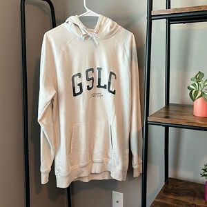 Gym shark cream hoodie